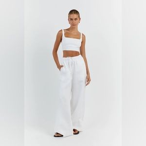 NWT DISSH LINEN DRAWSTRING TROUSERS